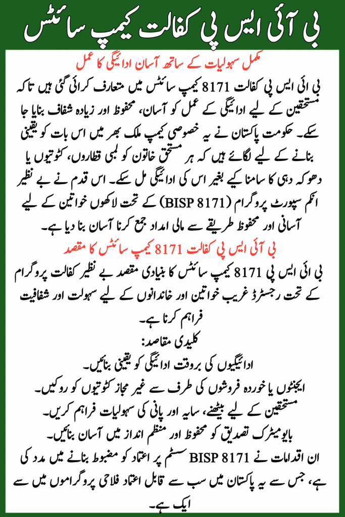 BISP Kafalat 8171 Campsites