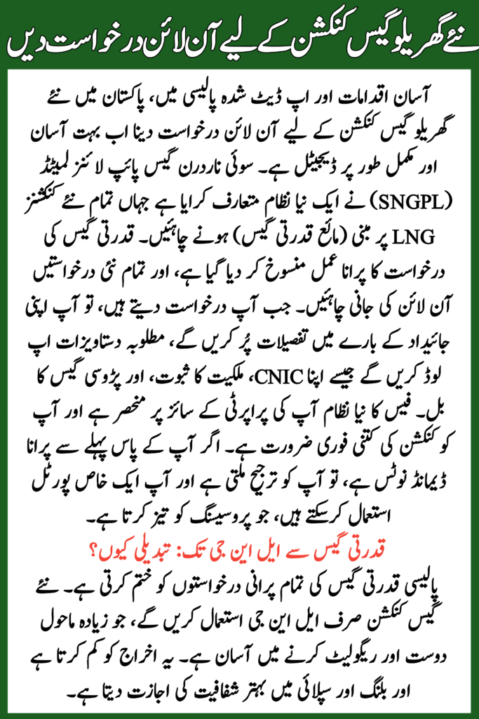 Apply Online for New Domestic Gas Connection