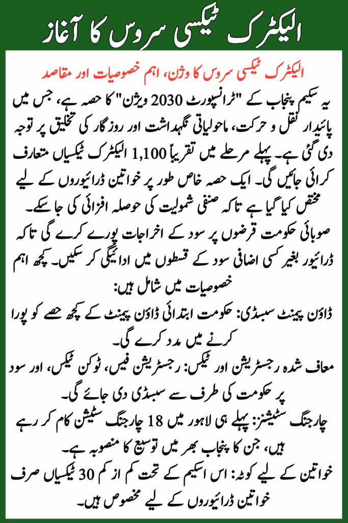 New Electric Taxi Service