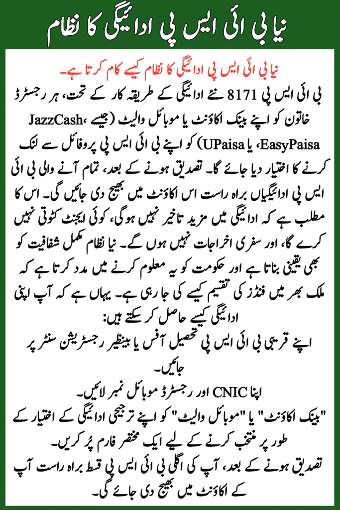 BISP 8171 New Payment Method