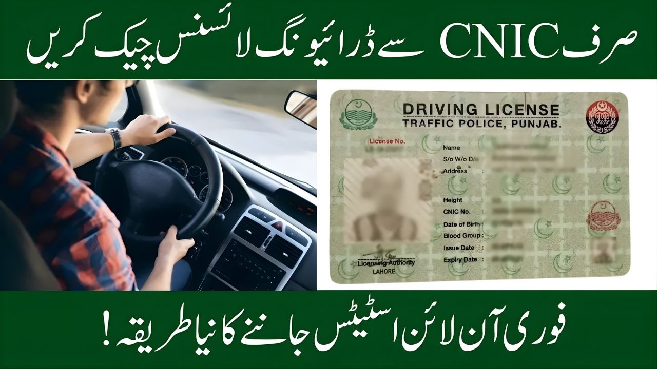 How To Check Online Driving License By CNIC