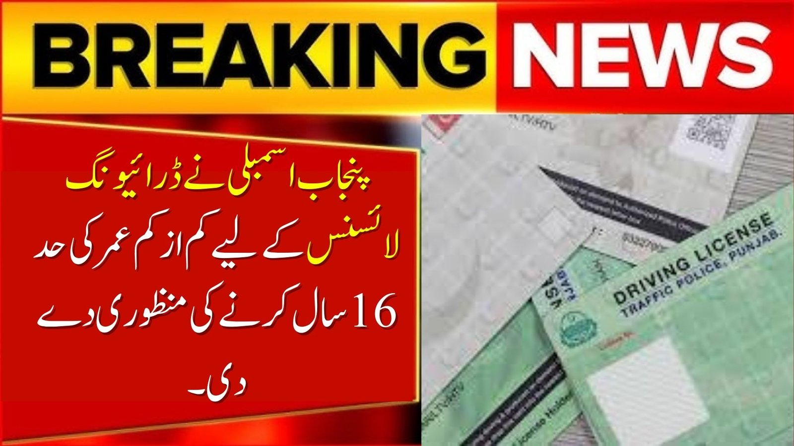 Punjab Assembly Moved to Lower Minimum Age Limit for Driving Licence to 16