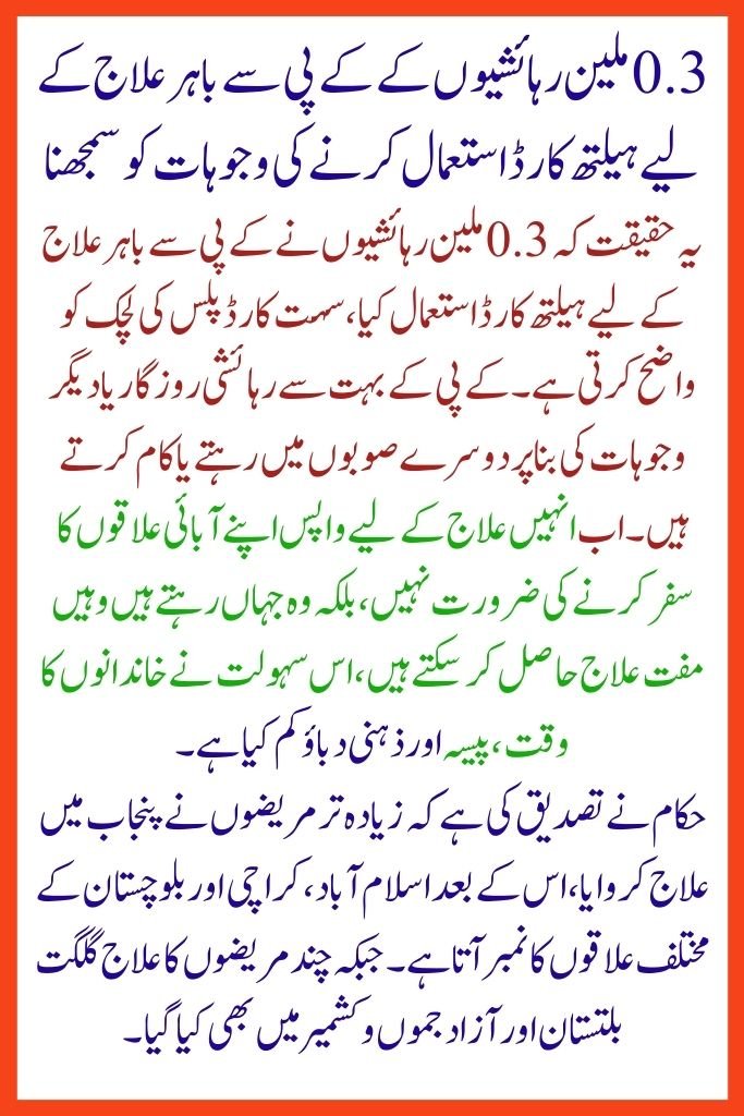 Residents use health card for treatment outside KP